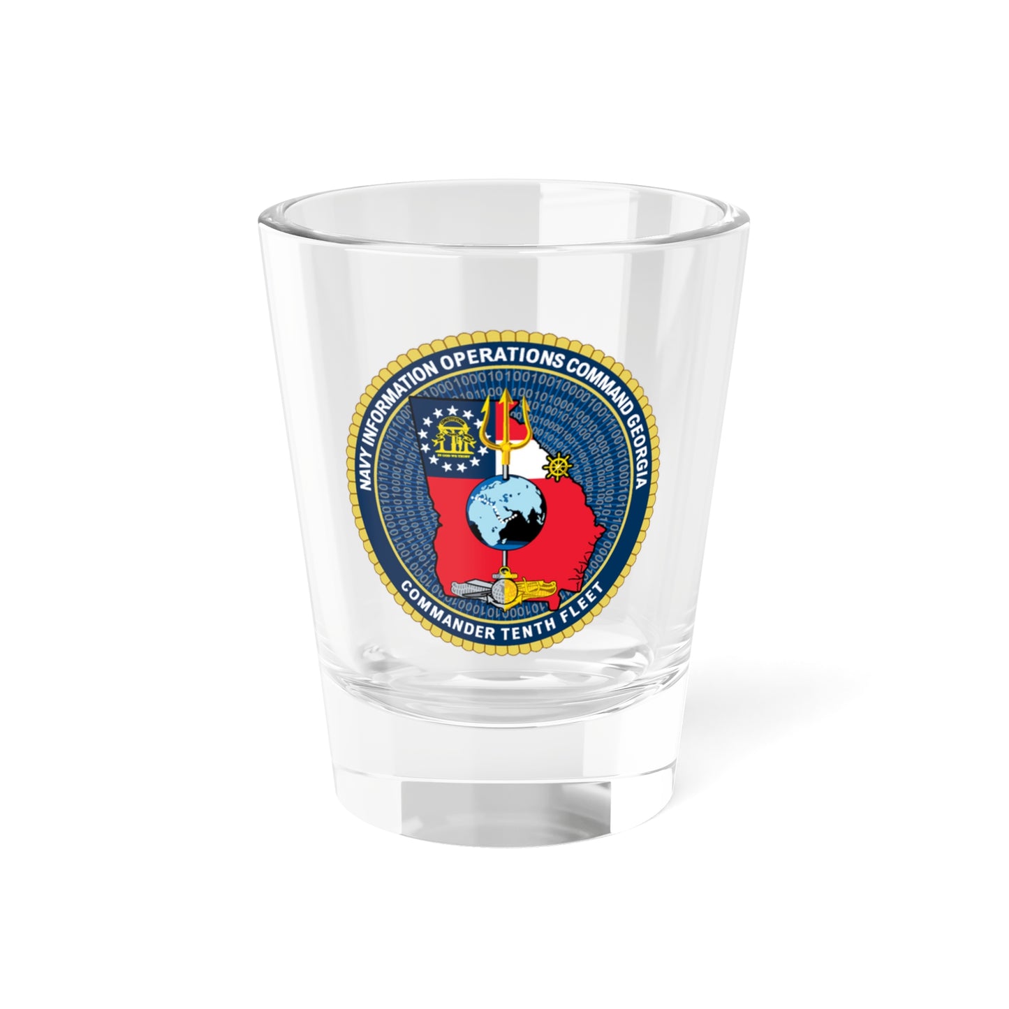 NIOC Georgia Commander Tenth Fleet (U.S. Navy) Shot Glass 1.5oz