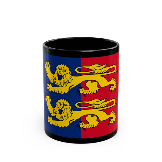 Flag of Manche France 2 - Black Coffee Mug-11oz-Go Mug Yourself