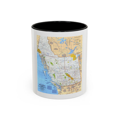 Canada - British Columbia, Alberta & Yukon (1978) (Map) Accent Coffee Mug