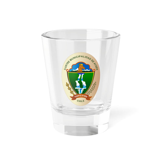 Logotipo-Municipalidad-de-Aysen (Chile) (Coat of Arms) Shot Glass 1.5oz