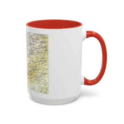USA - Ohio Valley 1 (1985) (Map) Accent Coffee Mug