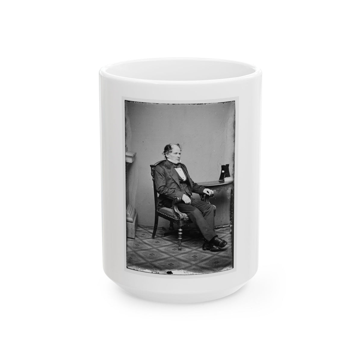 Portrait Of Commander Matthew F. Maury, Officer Of The Confederate Navy (U.S. Civil War) White Coffee Mug