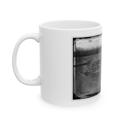 Morris Island, South Carolina. Battery Hays. One 8-Inch Parrot Rifle Dismounted. Breaching Battery Against Fort Sumter (U.S. Civil War) White Coffee Mug