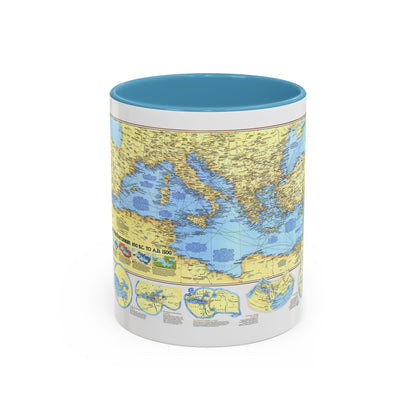 Mediterranean - Historic , 800 BC to AD 1500 (1982) (Map) Accent Coffee Mug
