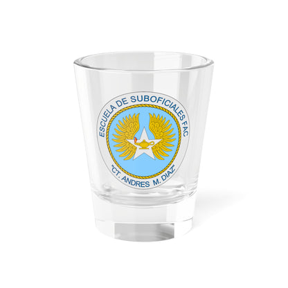 Escudo Escuela de Suboficiales FAC CTAMD (Colombia) (Coat of Arms) Shot Glass 1.5oz
