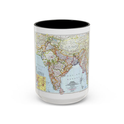 India and Burma (1946) (Map) Accent Coffee Mug