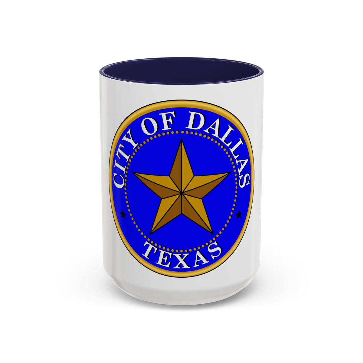 Seal of Dallas - Accent Coffee Mug