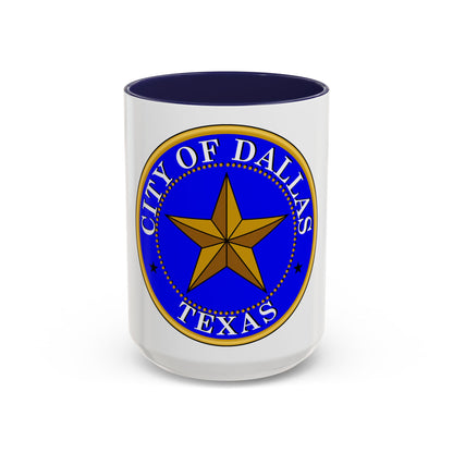 Seal of Dallas - Accent Coffee Mug