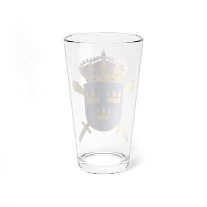 Myndigheten för totalförsvarsanalys vapen (Sweden) (Coat of Arms) Pint Glass 16oz