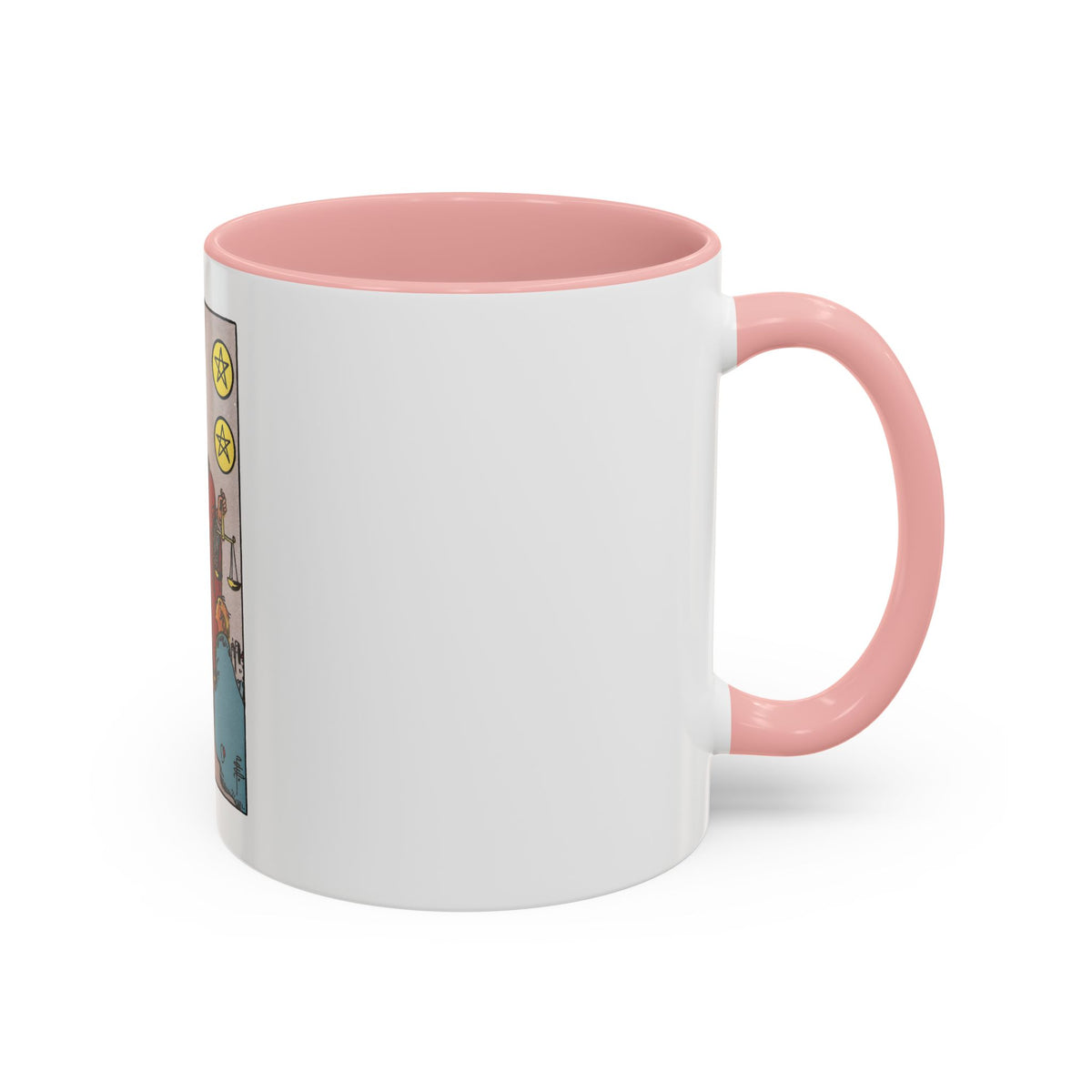 The 6 of Pentacles (Tarot Card) Accent Coffee Mug