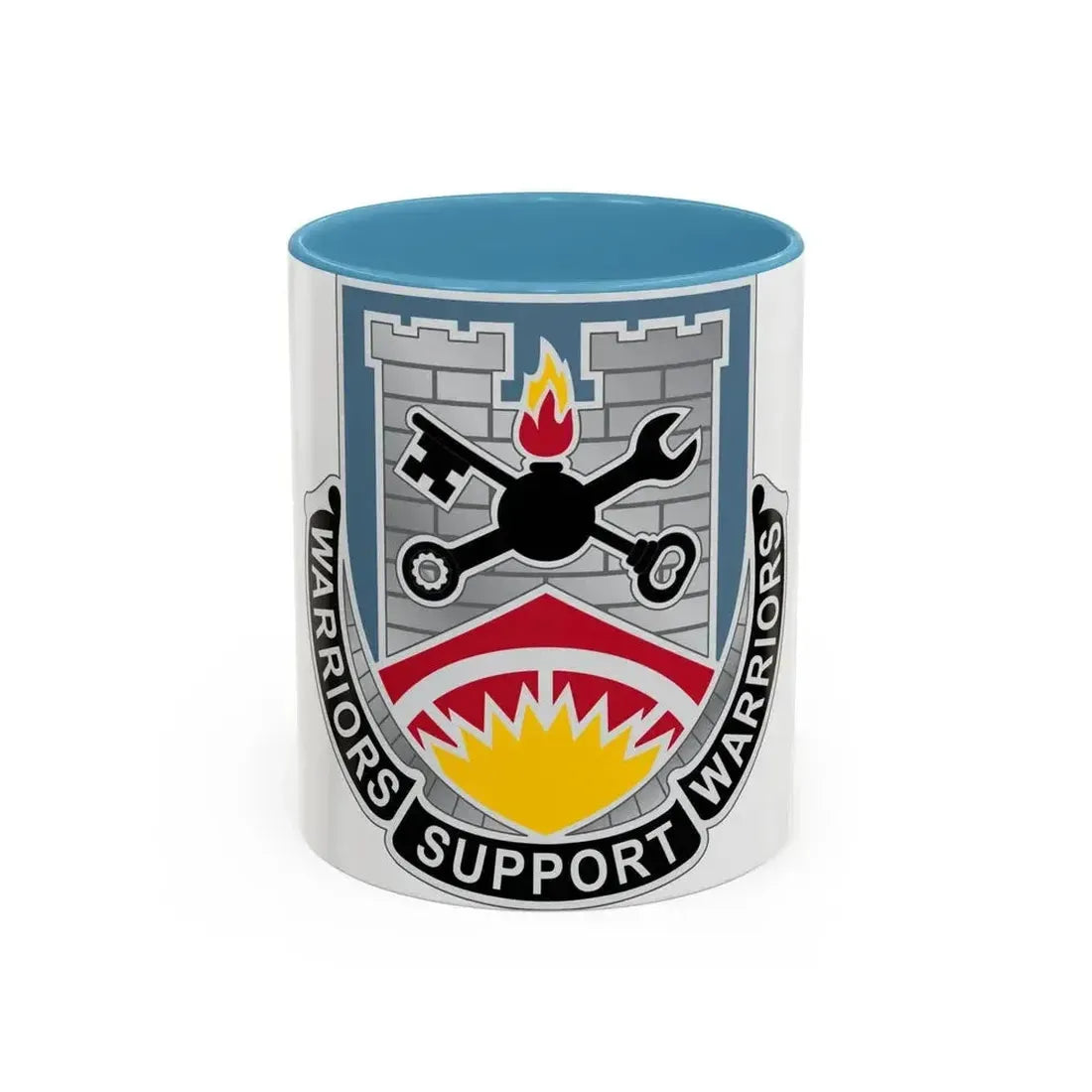 142d Engineer Battalion North Dakota National Guard (U.S. Army) Accent Coffee Mug 11oz Light Blue - Go Mug Yourself