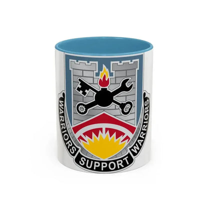 142d Engineer Battalion North Dakota National Guard (U.S. Army) Accent Coffee Mug 11oz Light Blue - Go Mug Yourself
