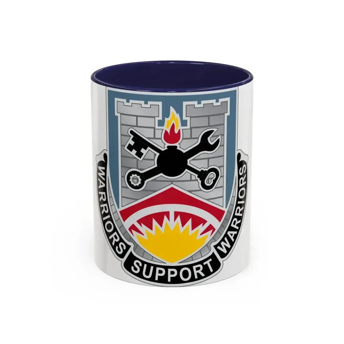 142d Engineer Battalion North Dakota National Guard (U.S. Army) Accent Coffee Mug 11oz Navy - Go Mug Yourself