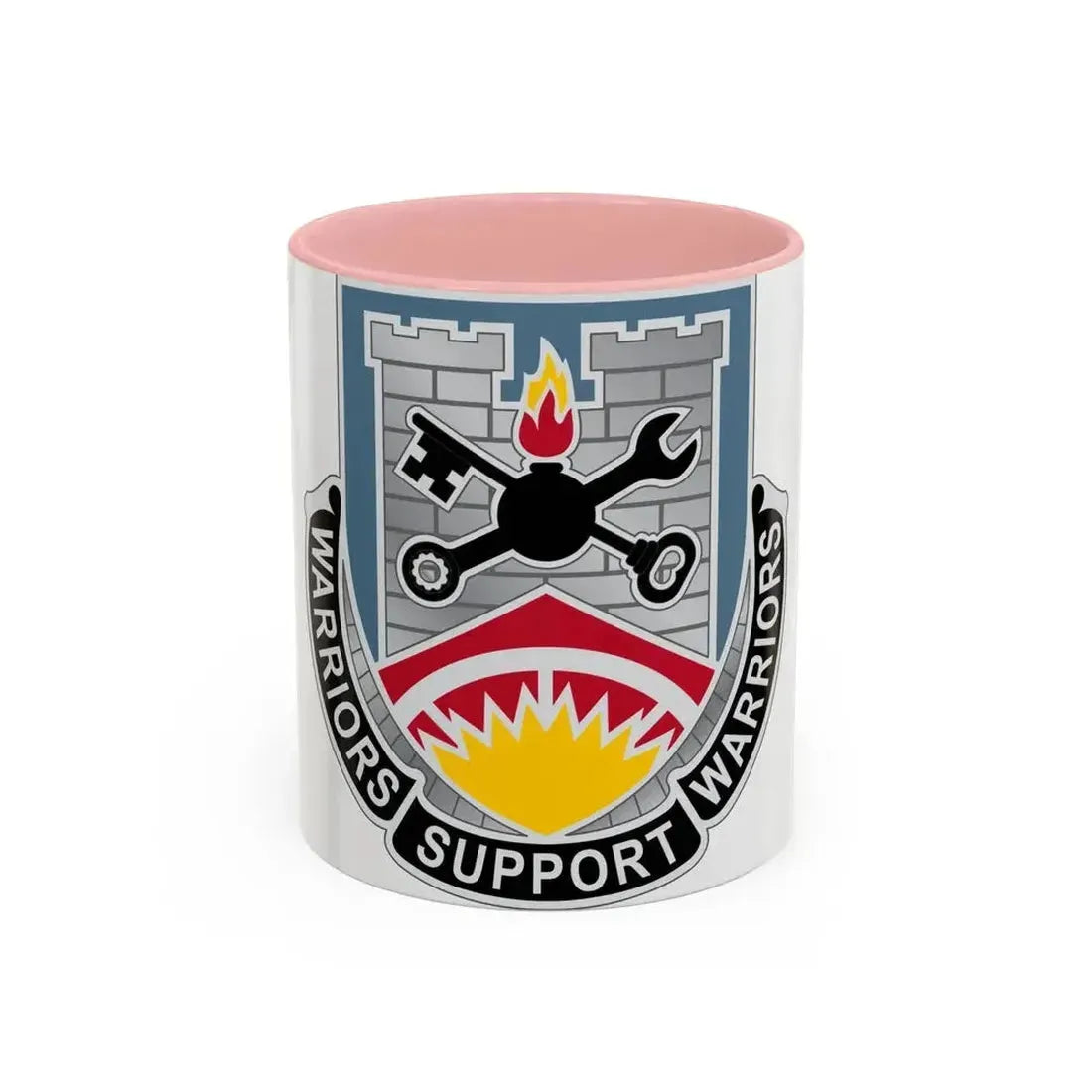 142d Engineer Battalion North Dakota National Guard (U.S. Army) Accent Coffee Mug 11oz Pink - Go Mug Yourself