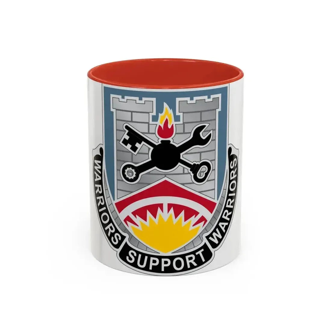 142d Engineer Battalion North Dakota National Guard (U.S. Army) Accent Coffee Mug 11oz Red - Go Mug Yourself