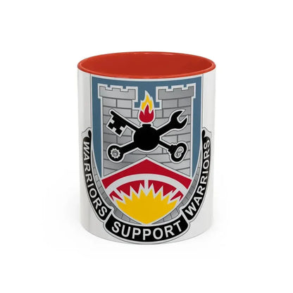 142d Engineer Battalion North Dakota National Guard (U.S. Army) Accent Coffee Mug 11oz Red - Go Mug Yourself