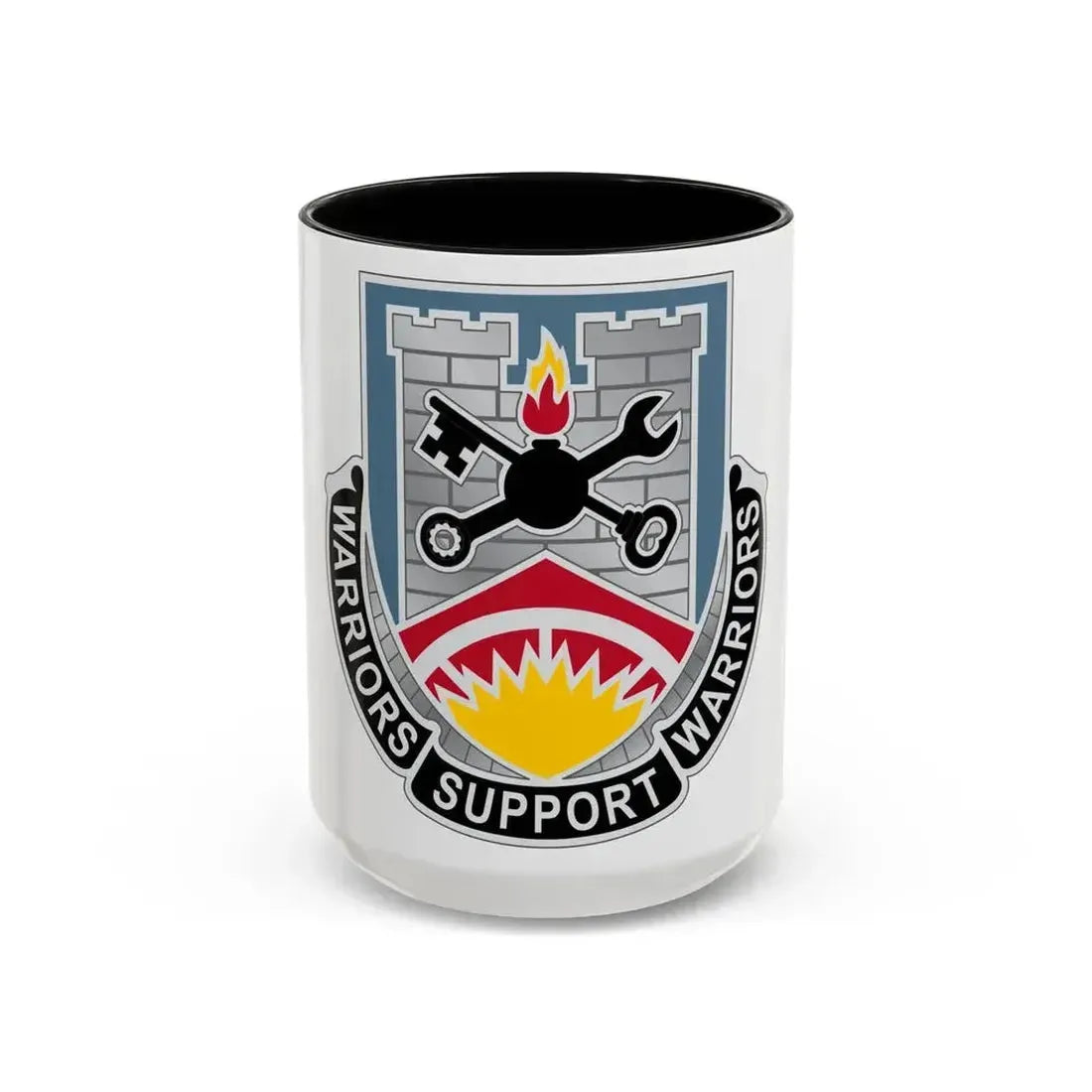 142d Engineer Battalion North Dakota National Guard (U.S. Army) Accent Coffee Mug 15oz Black - Go Mug Yourself