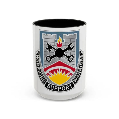 142d Engineer Battalion North Dakota National Guard (U.S. Army) Accent Coffee Mug 15oz Black - Go Mug Yourself