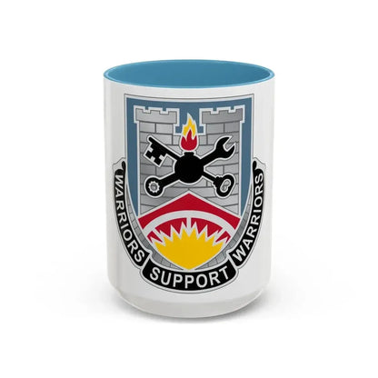 142d Engineer Battalion North Dakota National Guard (U.S. Army) Accent Coffee Mug 15oz Light Blue - Go Mug Yourself