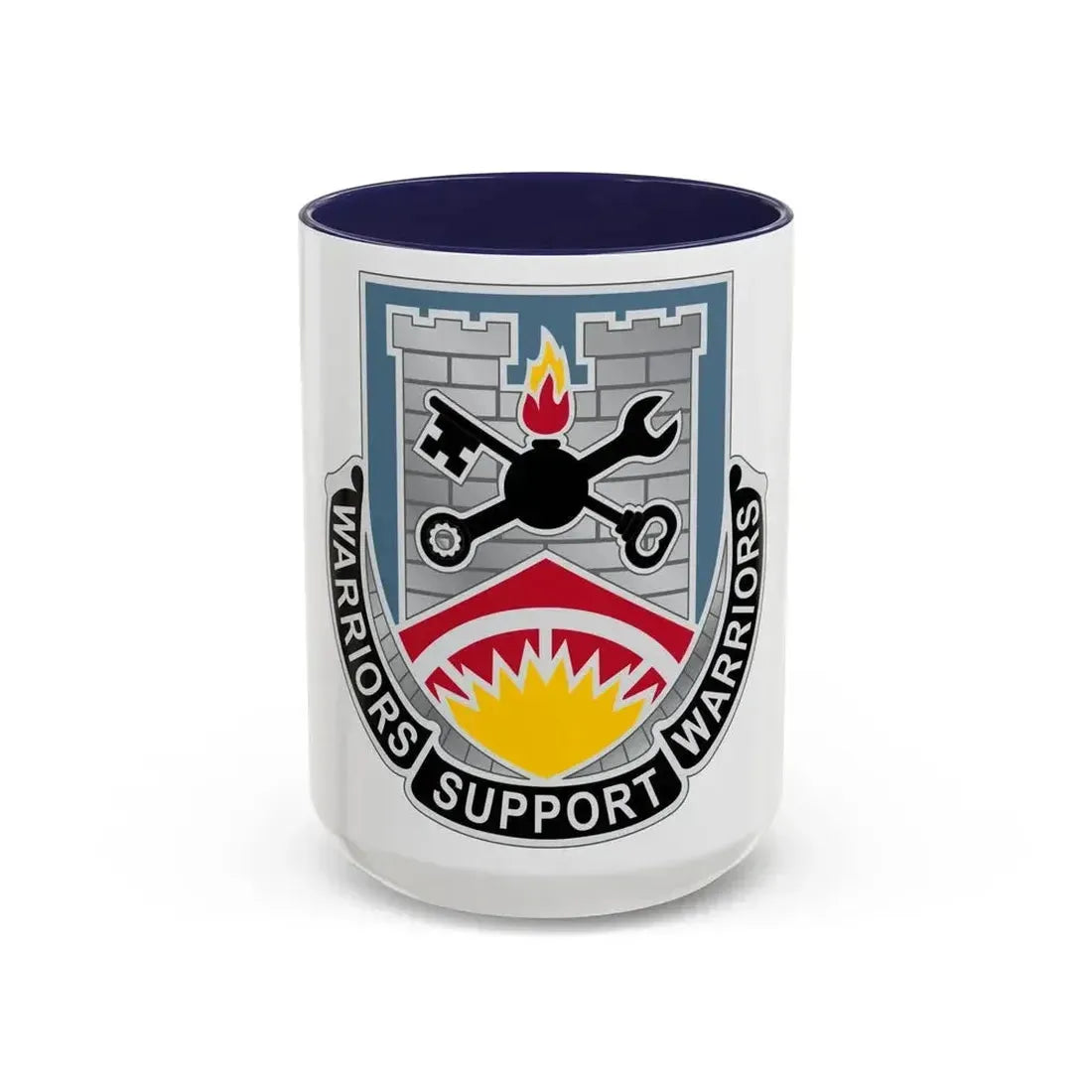 142d Engineer Battalion North Dakota National Guard (U.S. Army) Accent Coffee Mug 15oz Navy - Go Mug Yourself