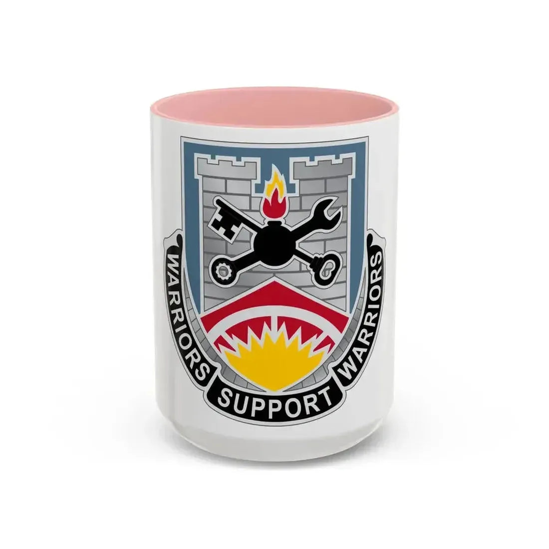 142d Engineer Battalion North Dakota National Guard (U.S. Army) Accent Coffee Mug 15oz Pink - Go Mug Yourself