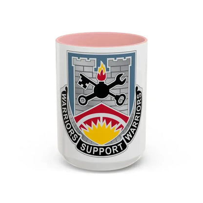 142d Engineer Battalion North Dakota National Guard (U.S. Army) Accent Coffee Mug 15oz Pink - Go Mug Yourself