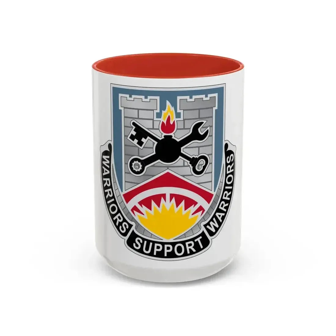 142d Engineer Battalion North Dakota National Guard (U.S. Army) Accent Coffee Mug 15oz Red - Go Mug Yourself
