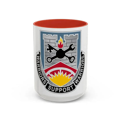 142d Engineer Battalion North Dakota National Guard (U.S. Army) Accent Coffee Mug 15oz Red - Go Mug Yourself