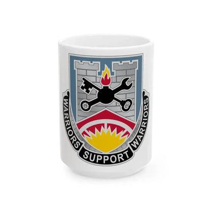 142d Engineer Battalion North Dakota National Guard (U.S. Army) White Coffee Mug 15oz - Go Mug Yourself