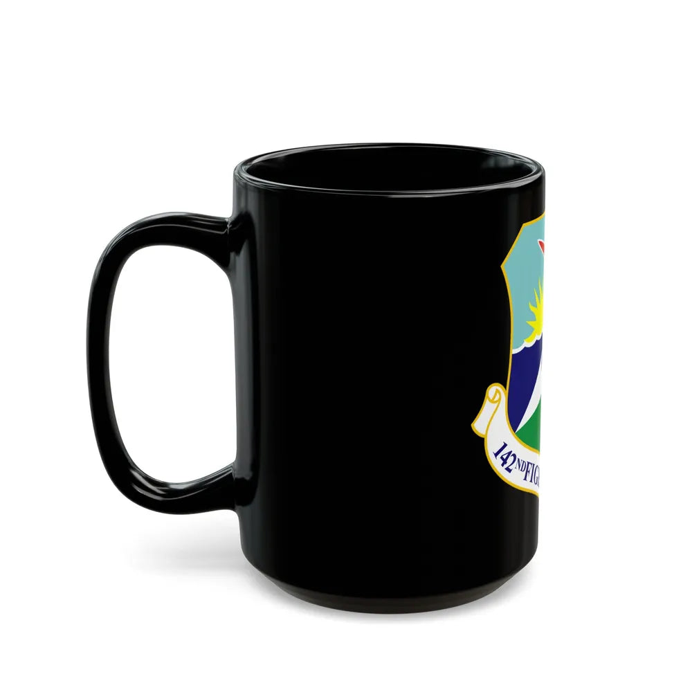 142nd Fighter Wing (U.S. Air Force) Black Coffee Mug-Go Mug Yourself