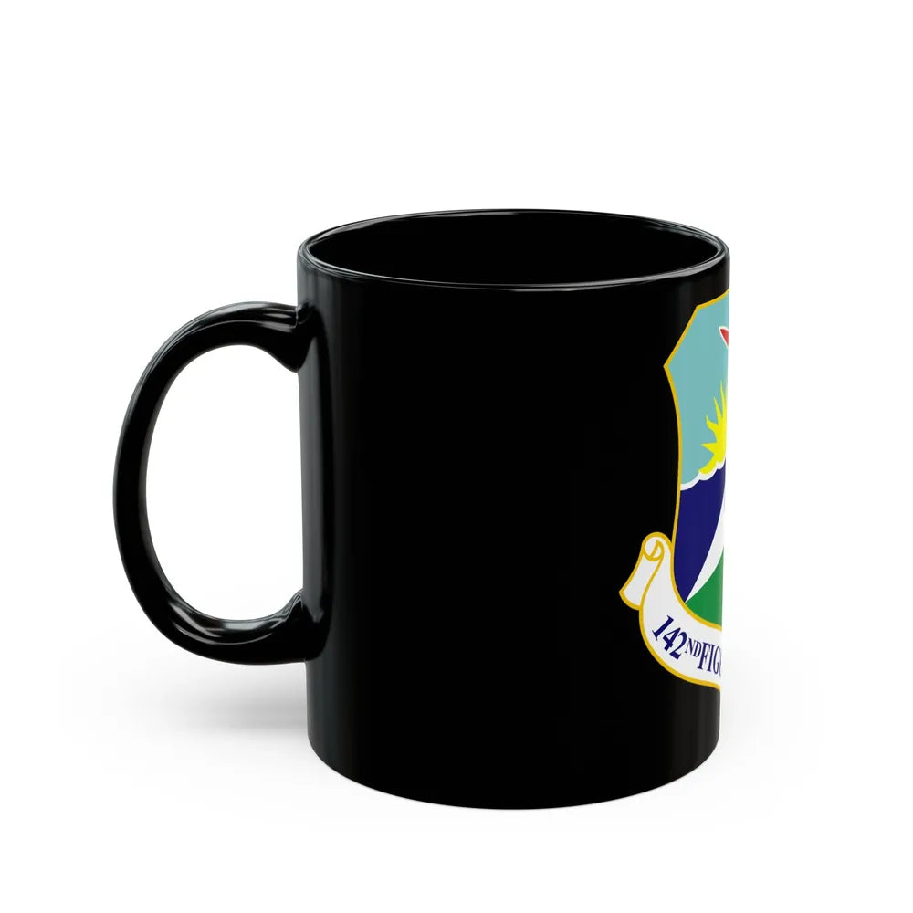 142nd Fighter Wing (U.S. Air Force) Black Coffee Mug-Go Mug Yourself