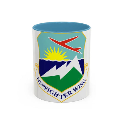 142nd Fighter Wing (U.S. Air Force) Accent Coffee Mug 11oz Light Blue - Go Mug Yourself