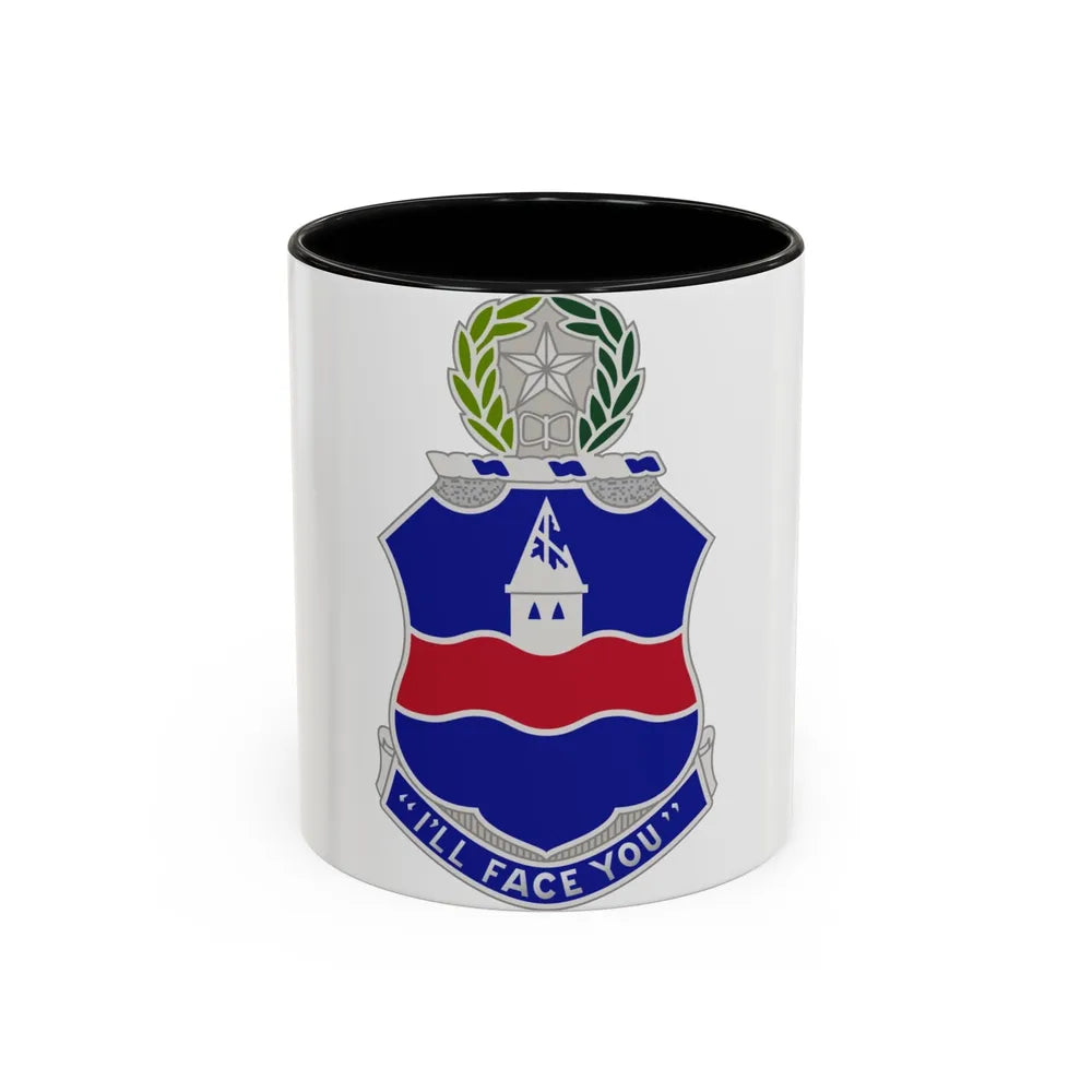 142nd Infantry Regiment (U.S. Army) Accent Coffee Mug-11oz-Black-Go Mug Yourself