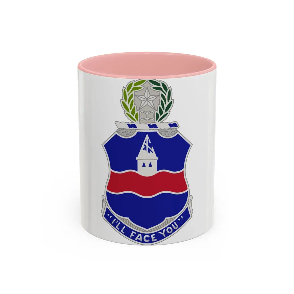 142nd Infantry Regiment (U.S. Army) Accent Coffee Mug-11oz-Pink-Go Mug Yourself