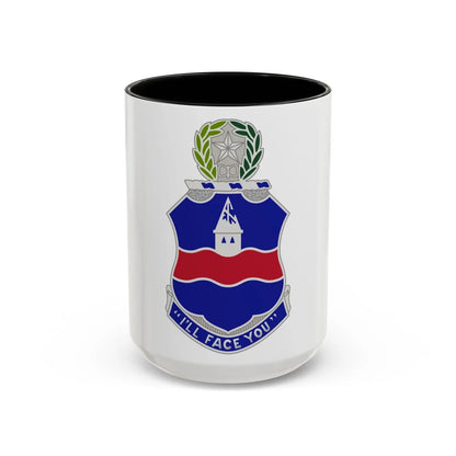 142nd Infantry Regiment (U.S. Army) Accent Coffee Mug-15oz-Black-Go Mug Yourself