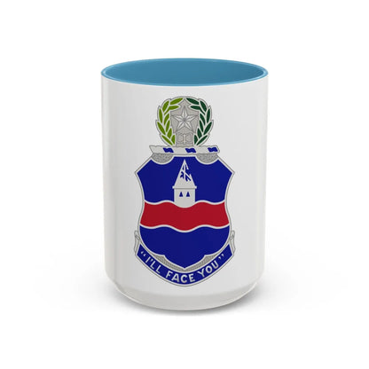 142nd Infantry Regiment (U.S. Army) Accent Coffee Mug-15oz-Light Blue-Go Mug Yourself