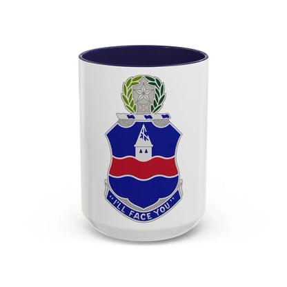 142nd Infantry Regiment (U.S. Army) Accent Coffee Mug-15oz-Navy-Go Mug Yourself