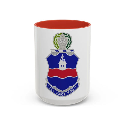 142nd Infantry Regiment (U.S. Army) Accent Coffee Mug-15oz-Red-Go Mug Yourself