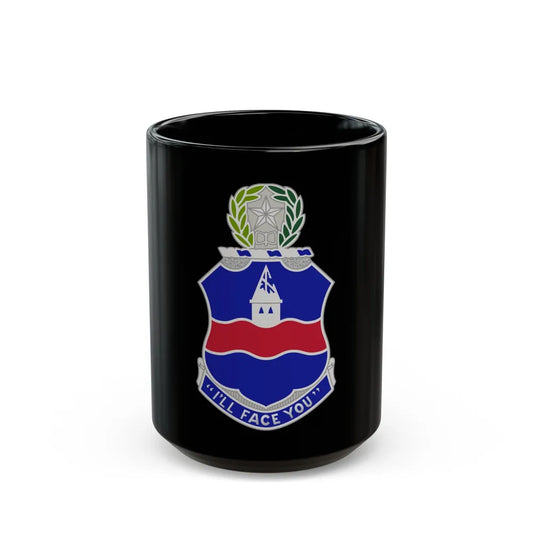 142nd Infantry Regiment (U.S. Army) Black Coffee Mug-15oz-Go Mug Yourself