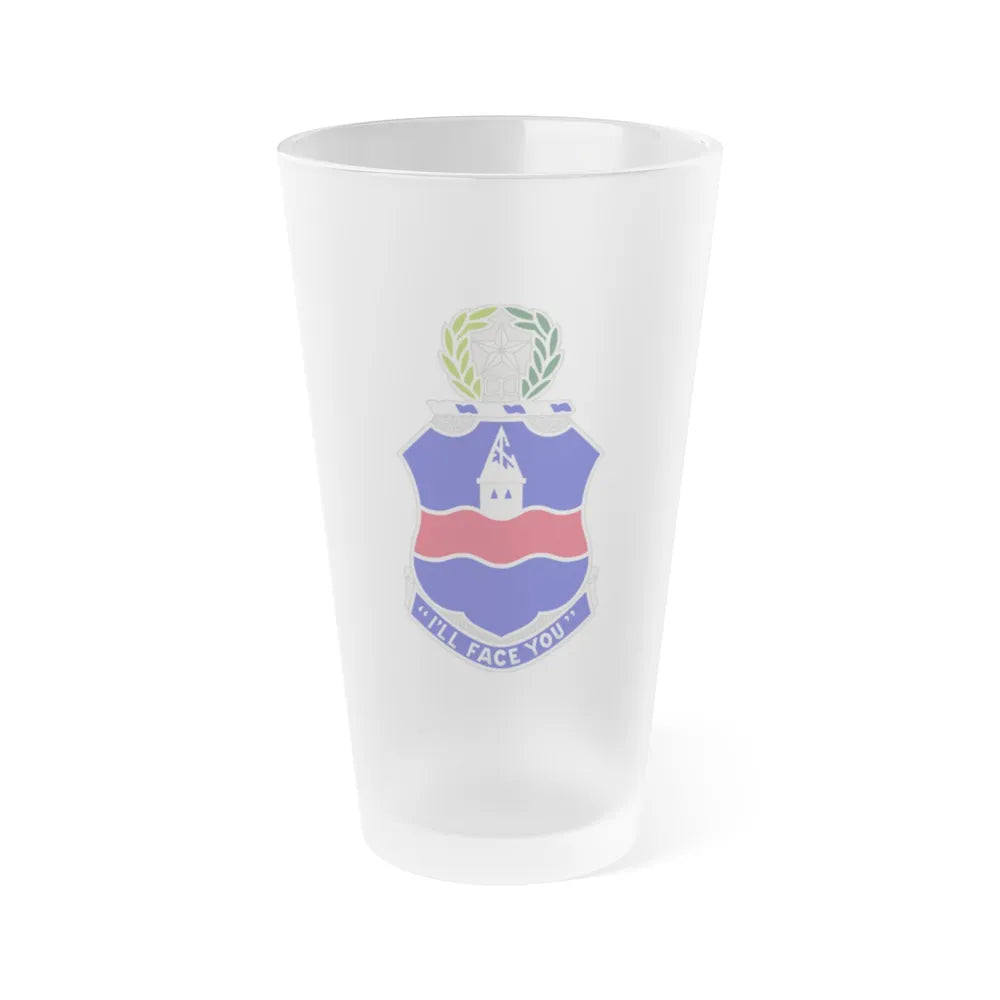 142nd Infantry Regiment (U.S. Army) Frosted Pint Glass 16oz-Go Mug Yourself