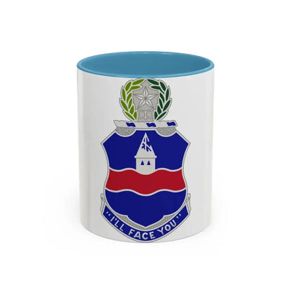 142nd Infantry Regiment (U.S. Army) Accent Coffee Mug 11oz Light Blue - Go Mug Yourself