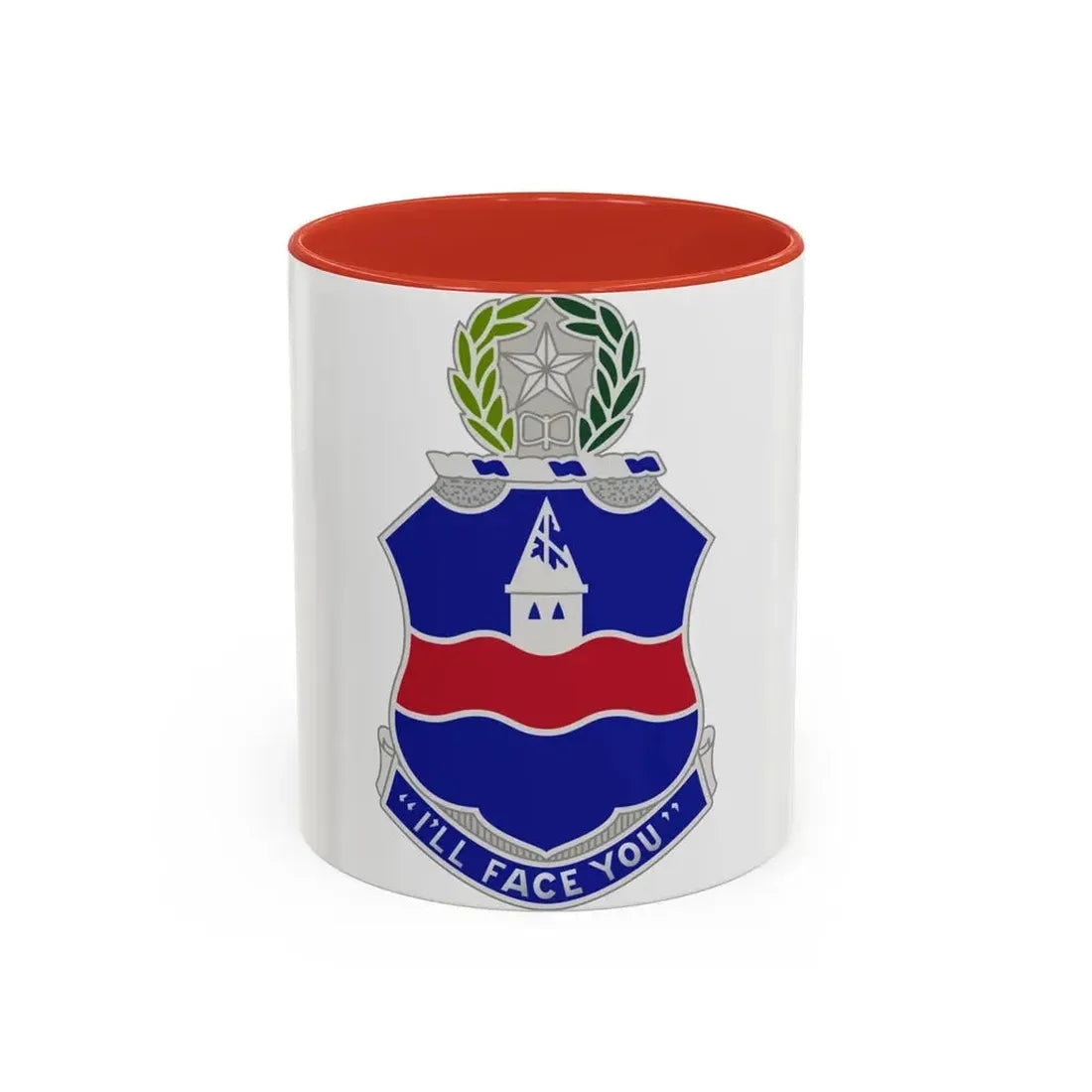 142nd Infantry Regiment (U.S. Army) Accent Coffee Mug 11oz Red - Go Mug Yourself