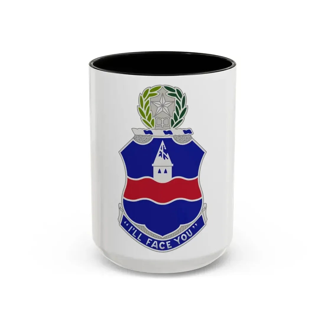 142nd Infantry Regiment (U.S. Army) Accent Coffee Mug 15oz Black - Go Mug Yourself