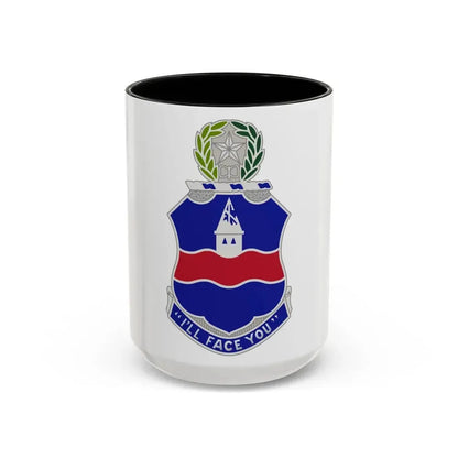 142nd Infantry Regiment (U.S. Army) Accent Coffee Mug 15oz Black - Go Mug Yourself