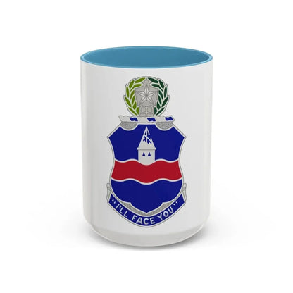142nd Infantry Regiment (U.S. Army) Accent Coffee Mug 15oz Light Blue - Go Mug Yourself