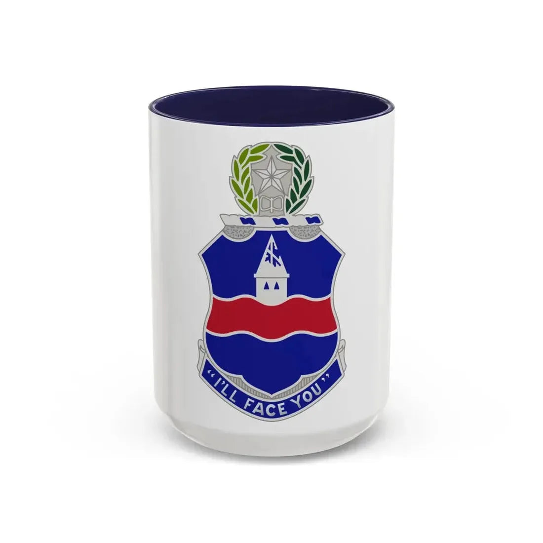 142nd Infantry Regiment (U.S. Army) Accent Coffee Mug 15oz Navy - Go Mug Yourself