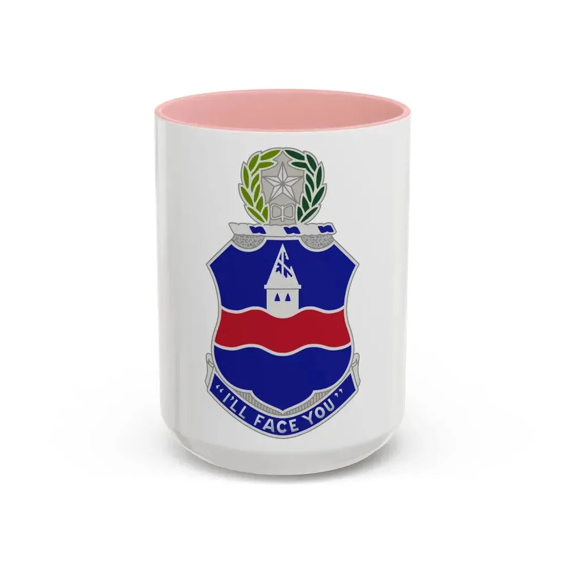 142nd Infantry Regiment (U.S. Army) Accent Coffee Mug 15oz Pink - Go Mug Yourself