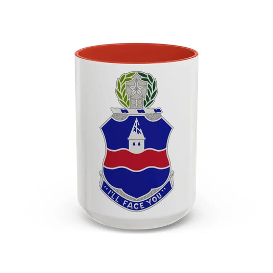 142nd Infantry Regiment (U.S. Army) Accent Coffee Mug 15oz Red - Go Mug Yourself