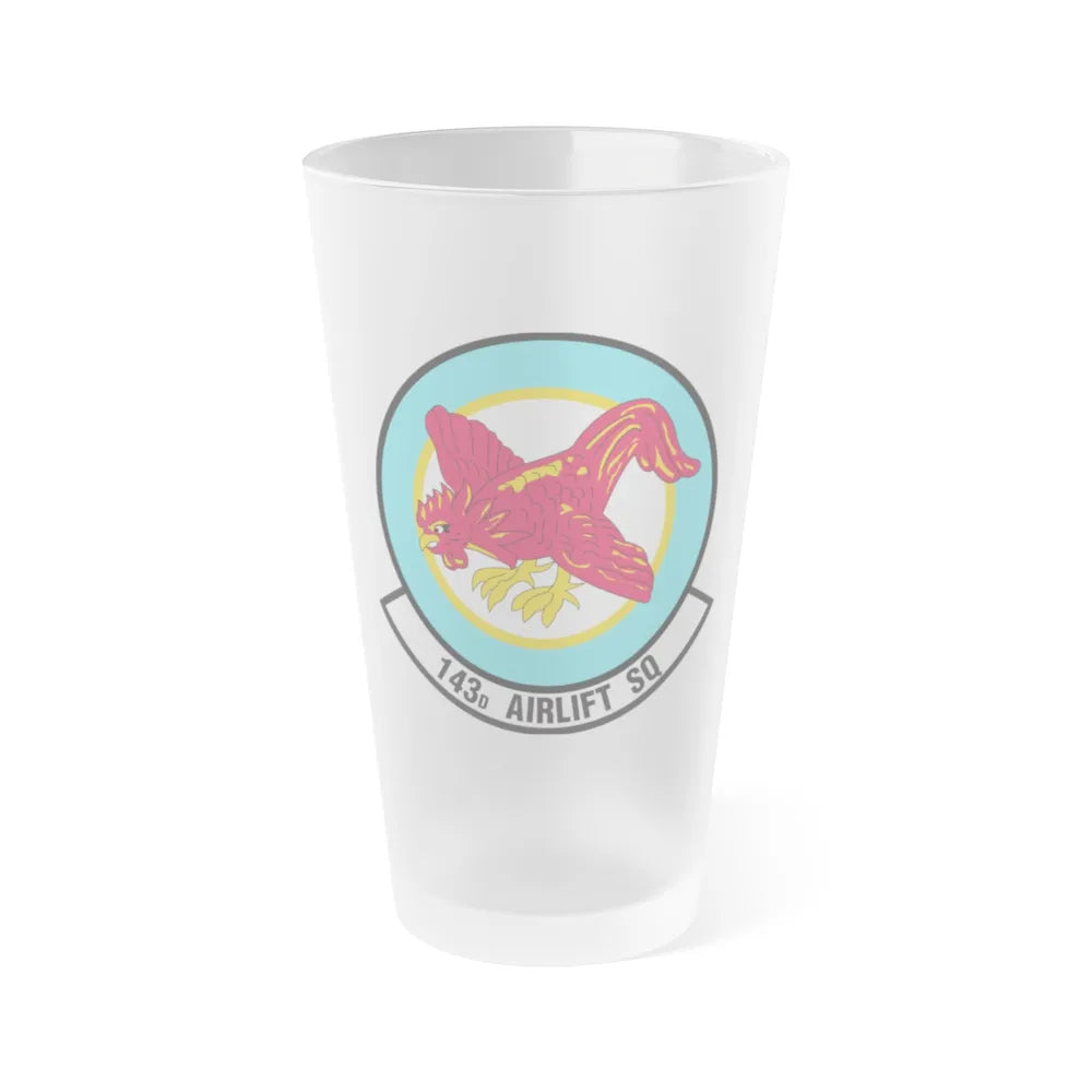 143 Airlift Squadron (U.S. Air Force) Frosted Pint Glass 16oz-16oz-Frosted-Go Mug Yourself