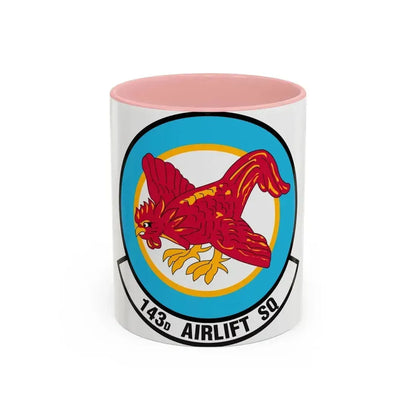143 Airlift Squadron (U.S. Air Force) Accent Coffee Mug 11oz Pink - Go Mug Yourself